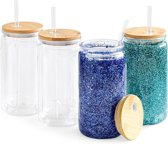 Glass Snow Globe Tumbler